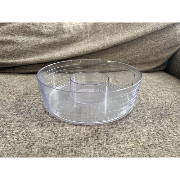 Longaberger 10” Round Serving Basket Chip & Dip Protector 40804 No Lid - Picture 2 of 7